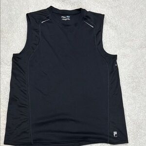 Fila Black Athletic Tank Top Moisture-Wicking Performance